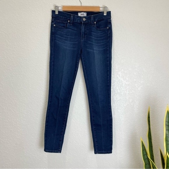 Paige Verdugo Ankle Dark Wash Skinny Jeans Size 27 - Picture 1 of 4